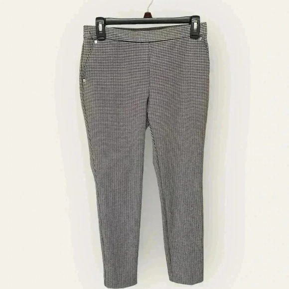 Anne Klein Women's Stretchy Black and White Houndstooth Straight Leg Pants - Picture 7 of 12